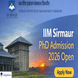 IIM Sirmaur PhD Admission 2026 Open at iimsirmaur.iqdigit.com; Get Direct Link Here